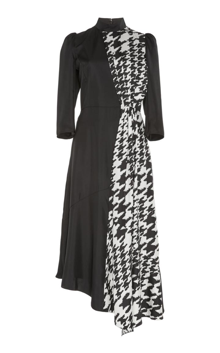 Andrew Gn Asymmetrical Printed Midi Dress