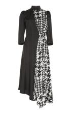 Andrew Gn Asymmetrical Printed Midi Dress