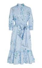 Luisa Beccaria Button Down Ruffle Shirt Dress