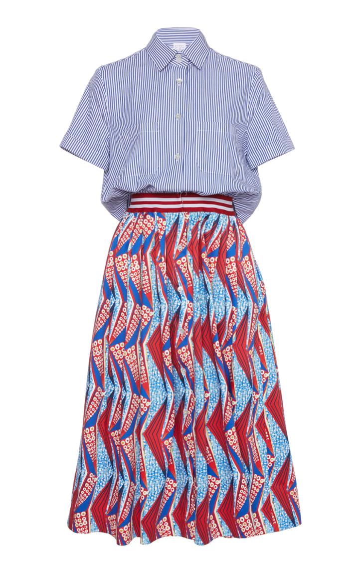 Stella Jean Collared Knee-length Dress