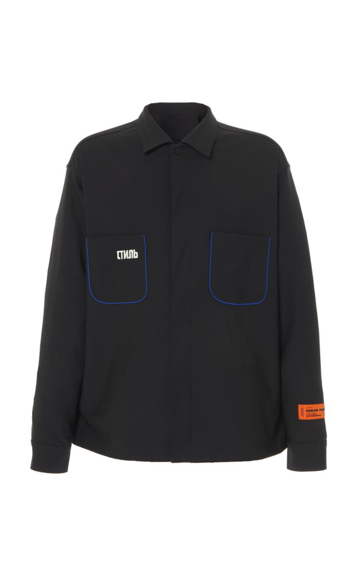 Heron Preston Piped Stretch-twill Shirt