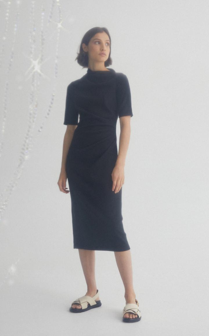 Moda Operandi Acler Parkfield Asymmetrical Neck Short Sleeve Midi Dress