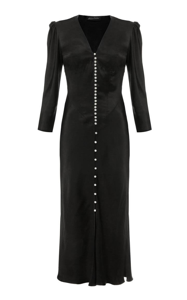 Moda Operandi Anna October Jul Button-detailed Satin Dress