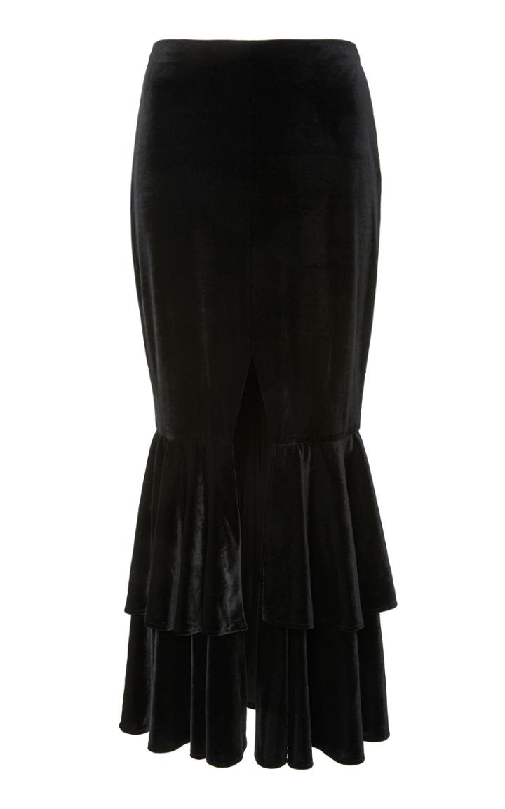Patbo Velvet Midi Skirt
