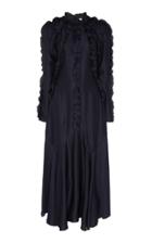 Huishan Zhang Selby Ruffle Satin Maxi Dress