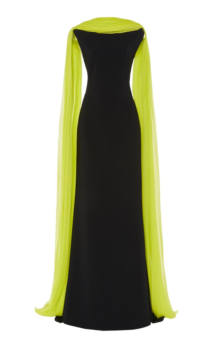 Christian Siriano Contrast Crepe Gown