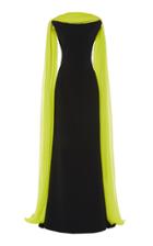 Christian Siriano Contrast Crepe Gown
