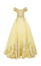 Pamella Roland Off-the-shoulder Silk Organza Gown