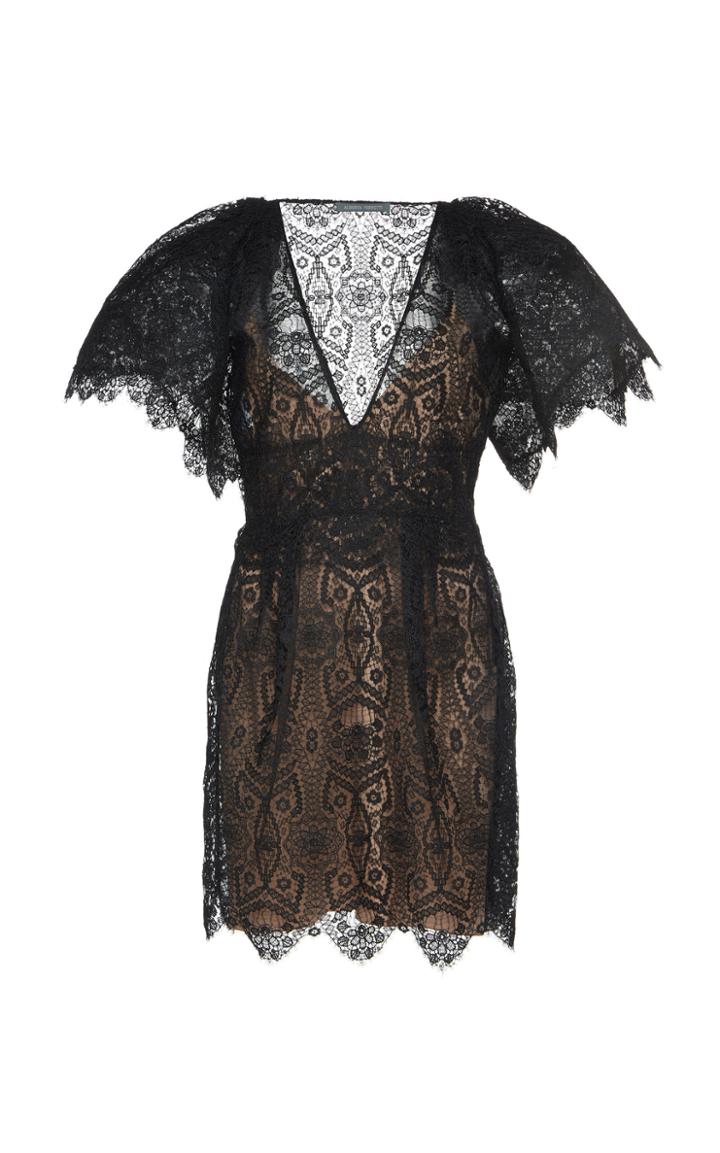 Alberta Ferretti Reversible Lace Mini Dress