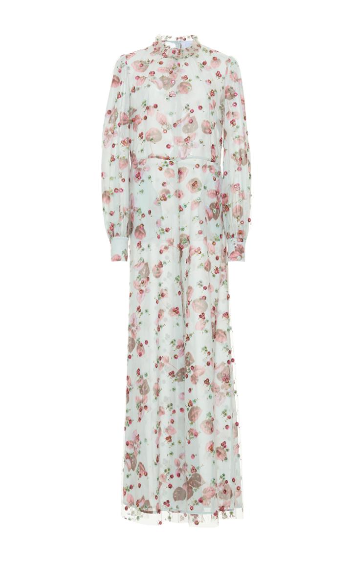 Luisa Beccaria Floral Embroidered Wide Legged Jumpsuit