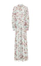 Luisa Beccaria Floral Embroidered Wide Legged Jumpsuit