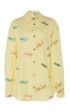 The Elder Statesman Embroidered Bouvardia Cotton Shirt