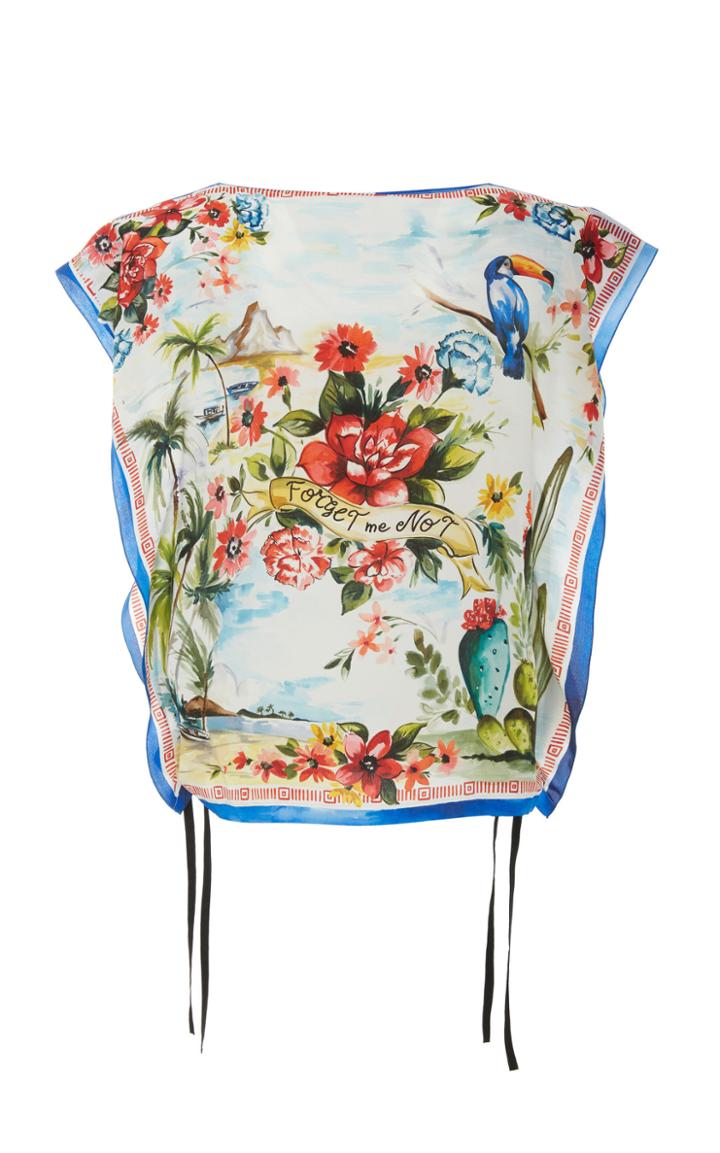 Red Valentino Siesta Dream Printed Silk Top