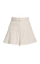 Moda Operandi Acler Hanbury Belted Cotton-blend Flared Shorts