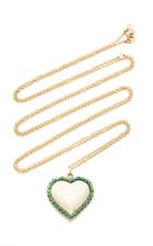 Moda Operandi Emily & Ashley 14k Yellow Gold Engravable Emerald Heart Pendant