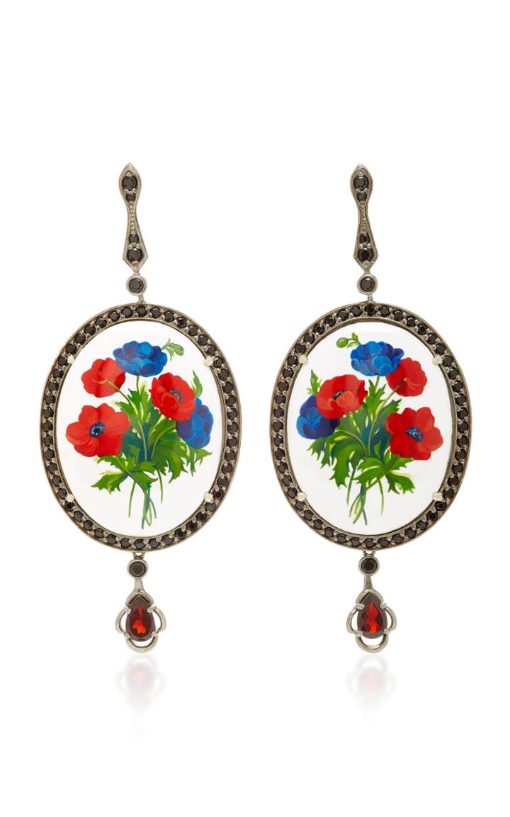 Axenoff Jewellery Opium Silver Drop Earrings