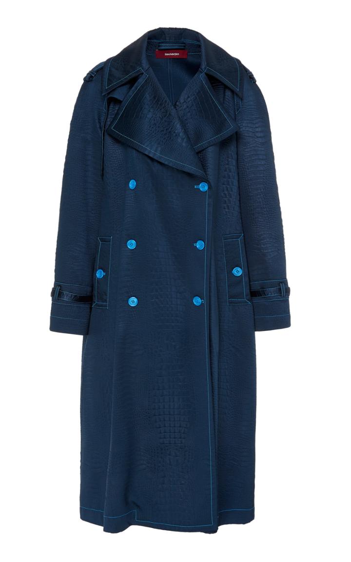 Moda Operandi Sies Marjan Rania Croc-effect Cady Trench Coat Size: Xs