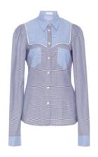 Caroline Constas Clementine Hounds Tooth Shirt
