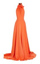 Maticevski Palma Gathered Cady Halterneck Gown
