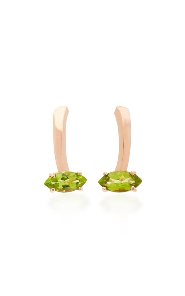 Bea Bongiasca Gloriosa Lily 18k Rose Gold Peridot Earrings