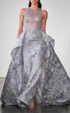 Moda Operandi Pamella Roland Crystal-embroidered Cloqu Dress Size: 0