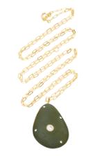 Cvc Stones Chipper 18k Gold Stone And Diamond Necklace