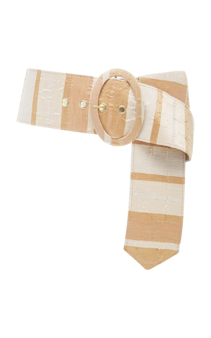 Cult Gaia Lia Oversized Striped Gauze Belt
