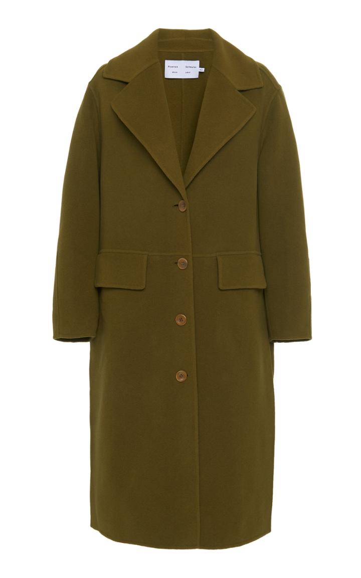 Proenza Schouler White Label Oversized Double-faced Wool-blend Coat
