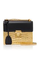 Mark Cross Zelda Leather And Gold-plated Brass Bag