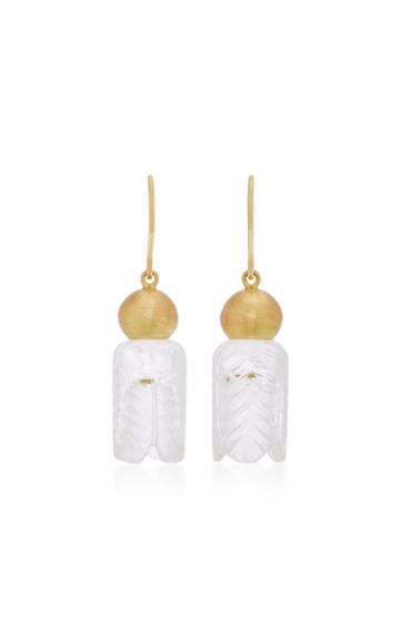 Mallary Marks Buoy 18k Gold Quartz Earrings