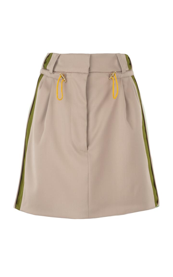 Peter Pilotto Wool Cady Contrast Mini Skirt