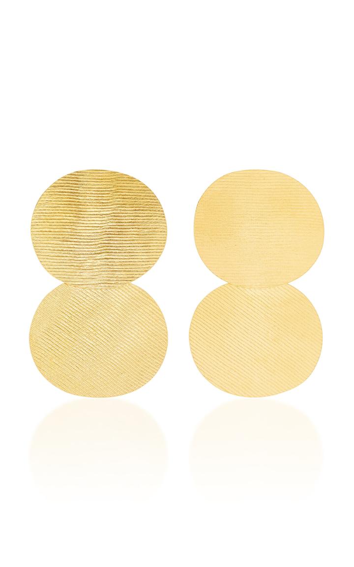 Annie Costello Brown 18k Gold-plated Earrings