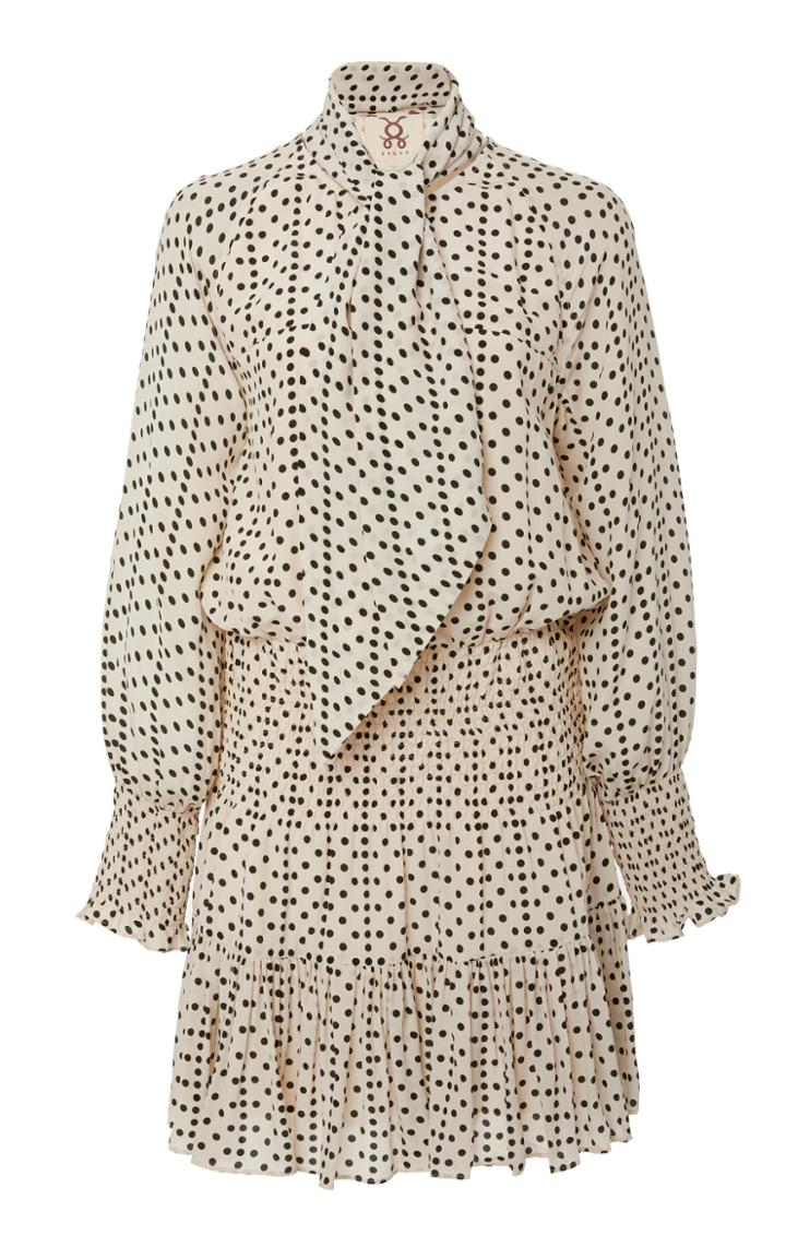 Figue Carlita Embroidered Silk Mini Dress