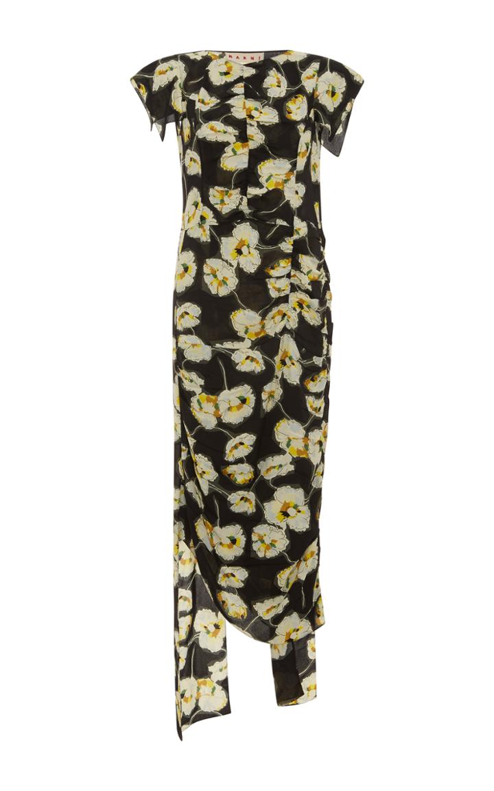 Marni Cap Sleeve Floral Dress