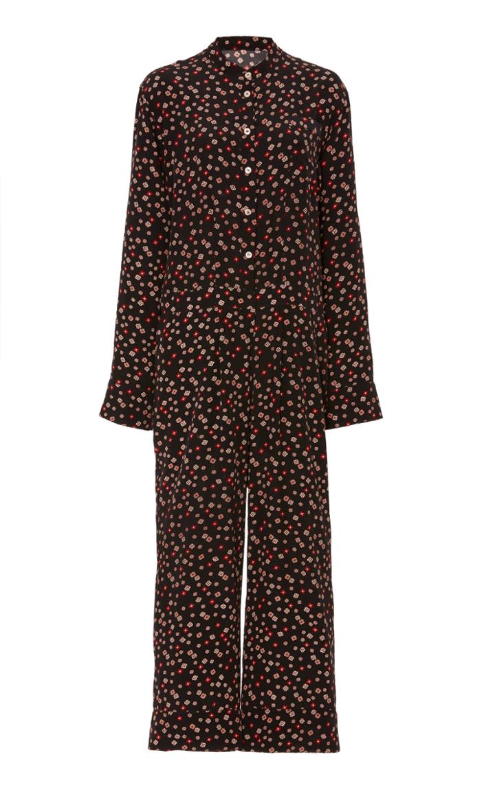 Alix Of Bohemia Limited Edition Parker Navy Silk Jumpsuit