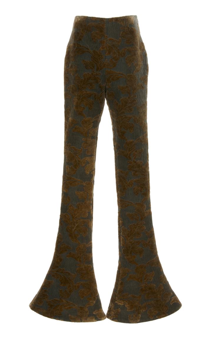 Moda Operandi Acne Studios Pandra Cotton-blend Jacquard Flared Trousers