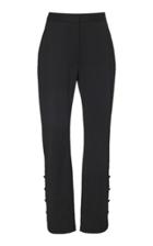 Carolina Herrera Button-detailed Wool-blend Skinny Capri Pants