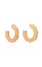 Sophie Monet The Starry Night Pearl-studded Maple Wood Earrings