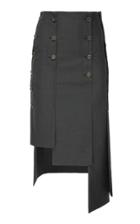 Babukhadia Assymetrical Button Detail Skirt