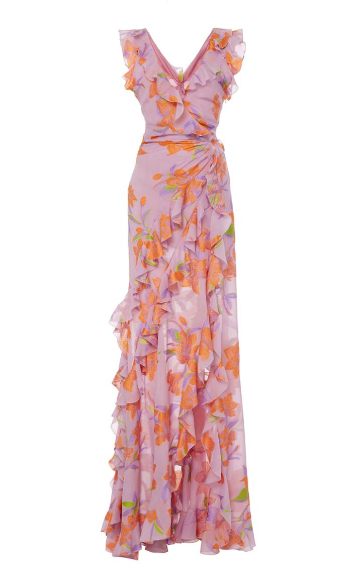 Etro Ruffle-trimmed Silk-georgette Dress