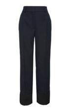 Cdric Charlier Two-tone Wool Straight-leg Trousers