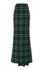 Rosie Assoulin Tie-detailed Plaid Crepe Maxi Skirt