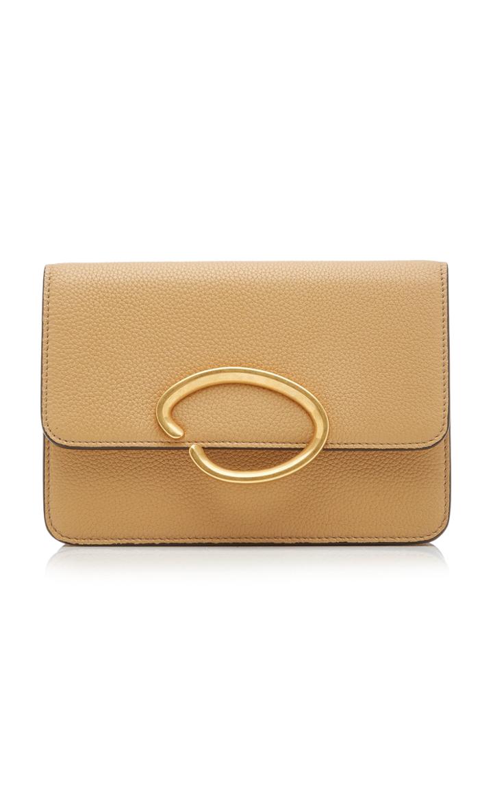 Oscar De La Renta O Chain Leather Clutch