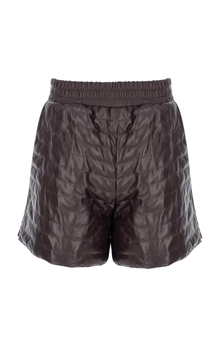 Moda Operandi Zeynep Aray Quilted Leather Shorts