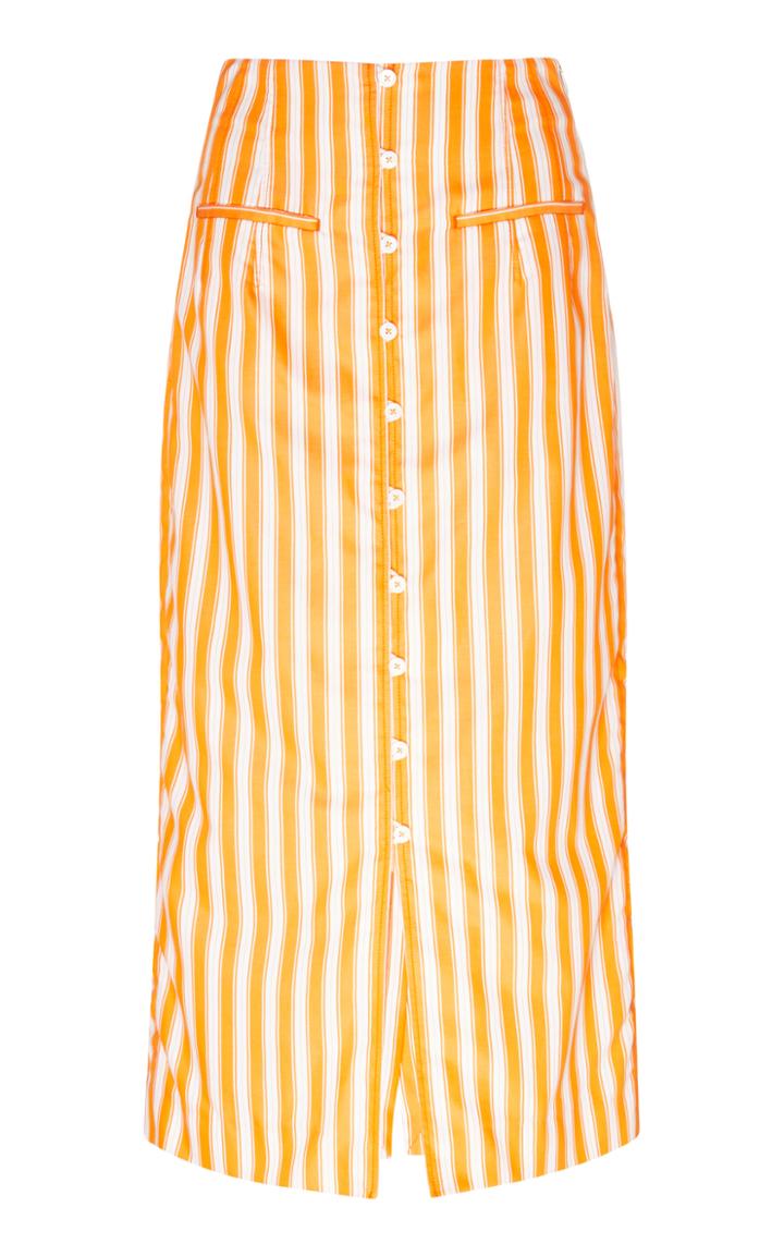 Rosie Assoulin Striped Cotton Skirt