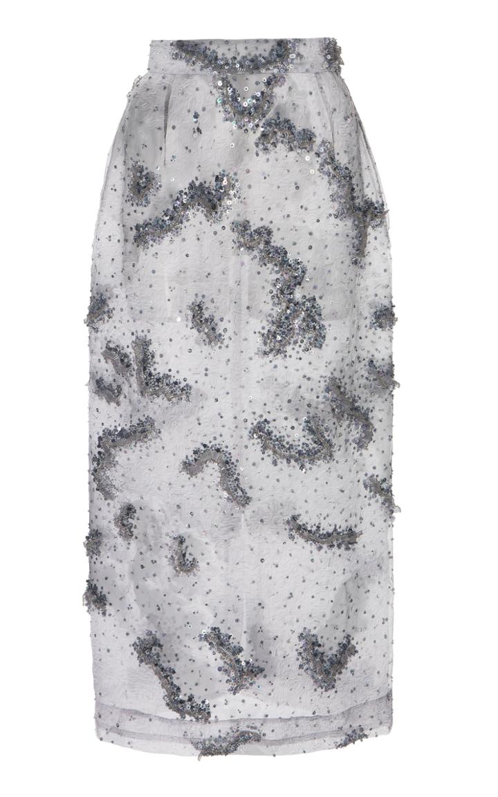 Mary Katrantzou Sequined Organza Skirt