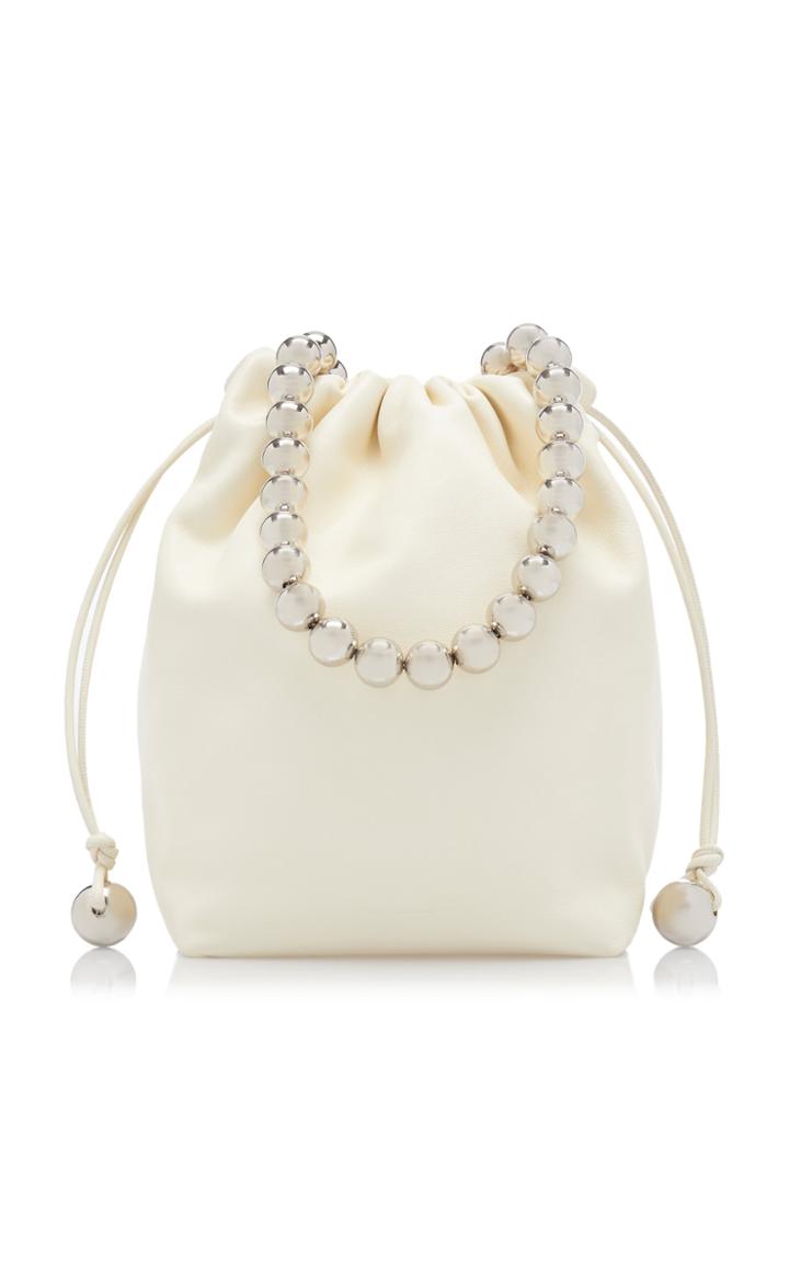 Moda Operandi Jil Sander Small Sphere Drawstring Leather Top Handle Bag