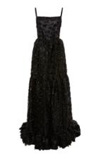 Markarian Donna Black Tinsel Gown
