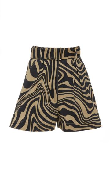 Matthew Bruch Pleated Cotton Twill Short