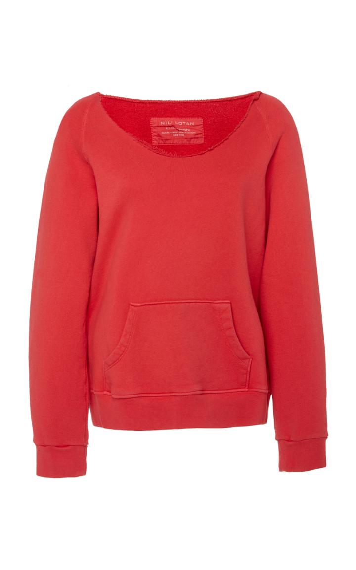 Nl Collection Tiara Cotton Boatneck Sweatshirt